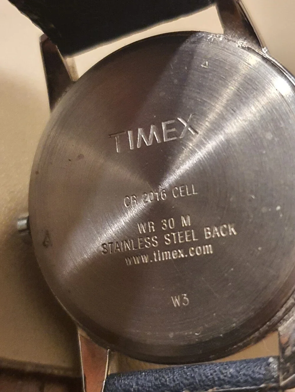Vtg Timex Indiglo Silver/Black Leather Men's Watch w/Date